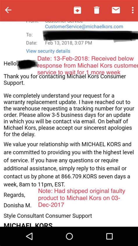 contact Michael Kors customer service